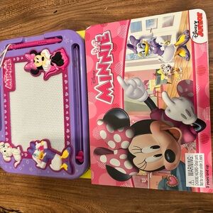 Disney Minnie Mouse Magnetic Drawing Board - Purple & Pink